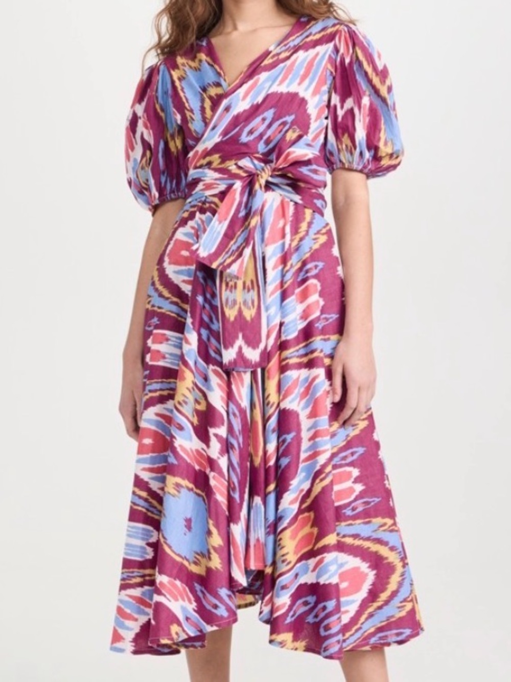 Guadeloupe Design Monica Ikat Wrap Dress